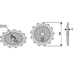 Couteau pour mélangeuse FRASTO 16800014 adaptable - Blacksteel©