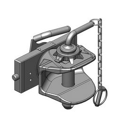 Zugmaul manuell, W= 200 S25, Ø 32 mm Bolzen, Schwarz, Scharmüller