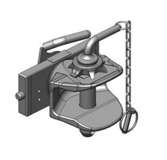 Zugmaul manuell, W= 200 S25, Ø 32 mm Bolzen, Schwarz, Scharmüller