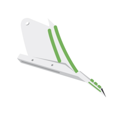 Pointe Droite avec plaquettes carbure, rechargement et versoir rechargé DUROU LAM638 adaptable