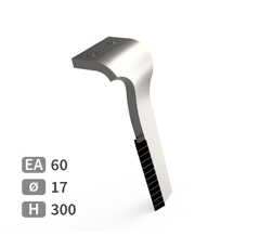 Dent de herse rotative Droite avec 3 plaquettes carbure triangulaires MASCHIO GASPARDO M36100215 adaptable
