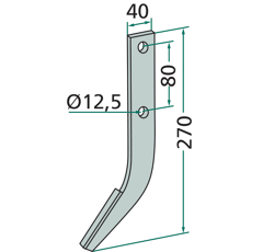 Dent pour butteur RUMPSTAD 180RUS-06.W adaptable