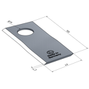 KM-Klinge rechts 100x40x3 mm LochØ: 19 mm 580290955N BCS Nachbau 