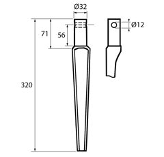 Kreiseleggenzinken PEGORARO L320 3557640214061 - Nachbau