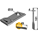 Couteau gauche pour faucheuse NIEMEYER 570447 adaptable - Blacksteel©