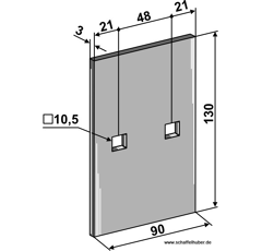 Abstreifer für Packerwalze 3492001N Lemken Nachbau