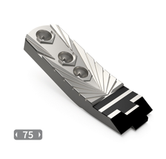 Soc de cultivateur avec plaquettes carbure, plaquettes arrière et renfort acier KVERNELAND adaptable