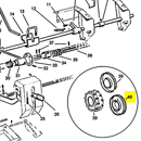 Roue a ergot polyamide pour SULKY 901537 adaptable