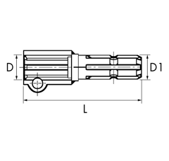 Manchon reducteur male 6C 1"3/8 femelle 20C 1"3/4 verrou à poussoir | BONDIOLI