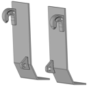 Kit adaptation brute à souder  EURO PLAQUE DROIT ET GAUCHE