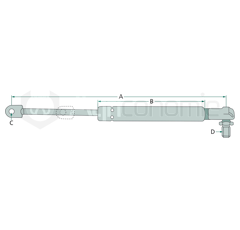 Vérin à gaz pour machine agricole CASE IH 144947A2 adaptable