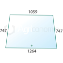 Pare-brise pour machine agricole CASE IH 520421 adaptable
