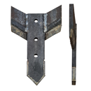 Sabot 3 trous avec plaquettes carbure, plaquettes carbure latérales et ailerons ACTISOL 19300004 adaptable