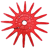 Etoile plastique pour bineuse à doigts Ø 370 mm rouge rigide - KULT