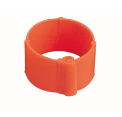 Lot de 100 bagues oranges à clips- CHICK'A