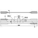 Couteau droit pour faucheur 800mm FISCHER adaptable - Blacksteel©