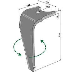 Kreiseleggenzinken - links RHKUH106L RH  Kuhn