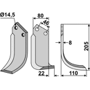 Fräsmesser Rechts 205 x 80 Breviglieri, Dondi, Maletti Nachbau