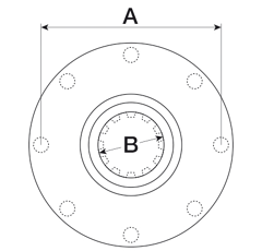 Antriebsflansch - Traktor DEUTZ-FAHR 04342677 - Nachbau