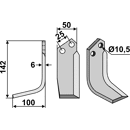 Fräsmesser Links 142 x 50 Ferrari Nachbau