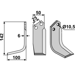 Fräsmesser Links 142 x 50 Ferrari Nachbau