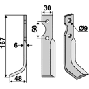 Fräsmesser Links 167 x 30 M.E.A.A.T., Mearelli Nachbau