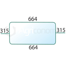 Vitre arrière pour machine agricole RENAULT 7701350558 adaptable