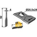 Couteau rotatif droit pour faucheuse JF-STOLL 13800022 adaptable - Blacksteel©