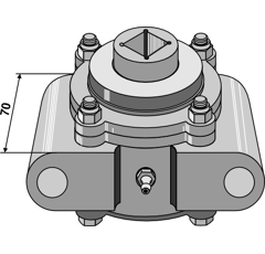 Coprs de palier complet sans bride 70 mm adaptable