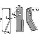 Rotorzinken,  A Links 180 x 60 Massano Nachbau