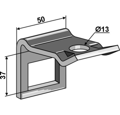 Halter Zinken Ø 13 - 15 mm Nachbau  