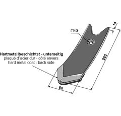 Scharspitze beschichtet 285 x 80 mm KÖCKERLING 506069 - Nachbau