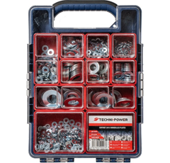 Coffret de 2015 rondelles plates - 3 à 20 mm | TECHNI-POWER