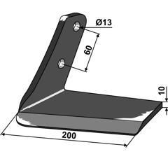 Ersatzflügel - links Farmet Duolent Nachbau 1013003266