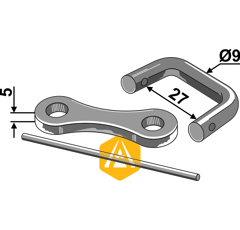 Raccord Ø 9 x 27 mm pour chaîne à épandeur adaptable