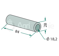 Entretoise 84x18,2 pour broyeur DÜCKER adaptable 
