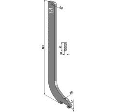 Brazo 373 x 32 mm para grada SCHMOTZER SH361747 adaptable - BlackSteel©