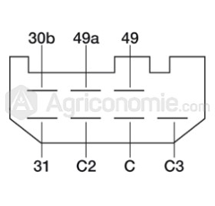 Centrale clignotante pour tracteur CASE IH  adaptable