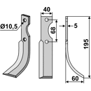 Fräsmesser Rechts 195 x 40 Barbieri Nachbau