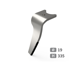 Dent de herse rotative Gauche 5 plaquettes carbure, fixation rapide AMAZONE 962338 adaptable