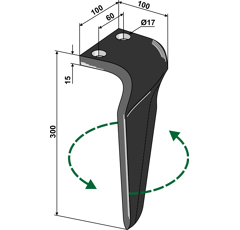 Kreiseleggenzinken - links RHMAS50L RH  Maschio