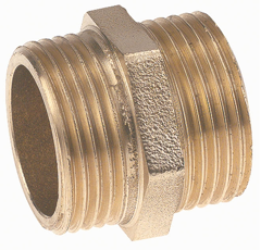 Mamelon laiton male-male 1/4"