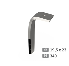 Dent de herse rotative Gauche plaquettes carbure avec rechargement ALPEGO MKOA00399 adaptable