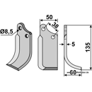 Fräsmesser - rechts 1667R Agria by Muzzi