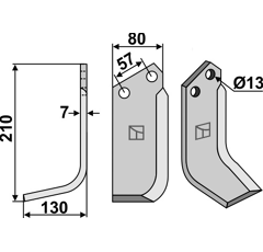Lame gauche pour fraise HOWARD 73000009948V adaptable
