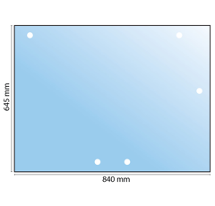 Vitre arrière pour tracteur CASE IH 3233046R3 adaptable