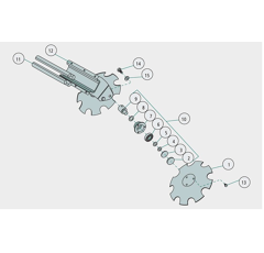 Rondelle d'ajustage 35 x 45 x 2 mm pour déchaumeur à disque HORSCH adaptable