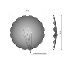 Disque crénelé ∅470x6 pour déchaumeur KVERNELAND AC353951 adaptable