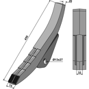 Tiefenlockererschar, Hartmetall beschichtet R17820681EXT Maschio Nachbau