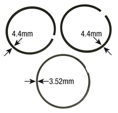 Kolbenringsatz Landmaschine JOHN DEERE - CLAAS/RENAULT RE48818 - RE507852 - RE66820 Nachbau